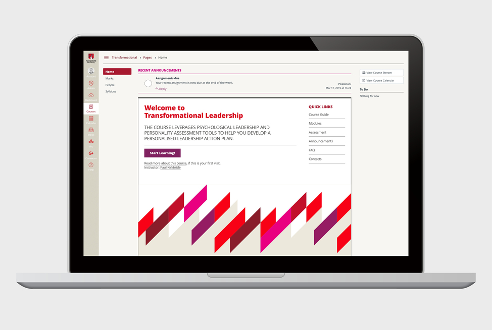 Macquarie University Canvas LMS graphics