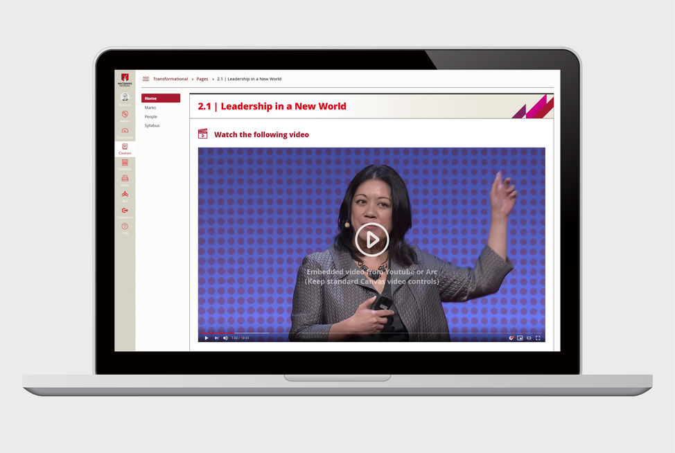 Macquarie University Canvas LMS graphics