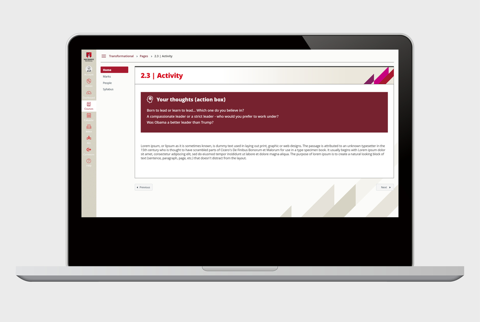 Macquarie University Canvas LMS graphics