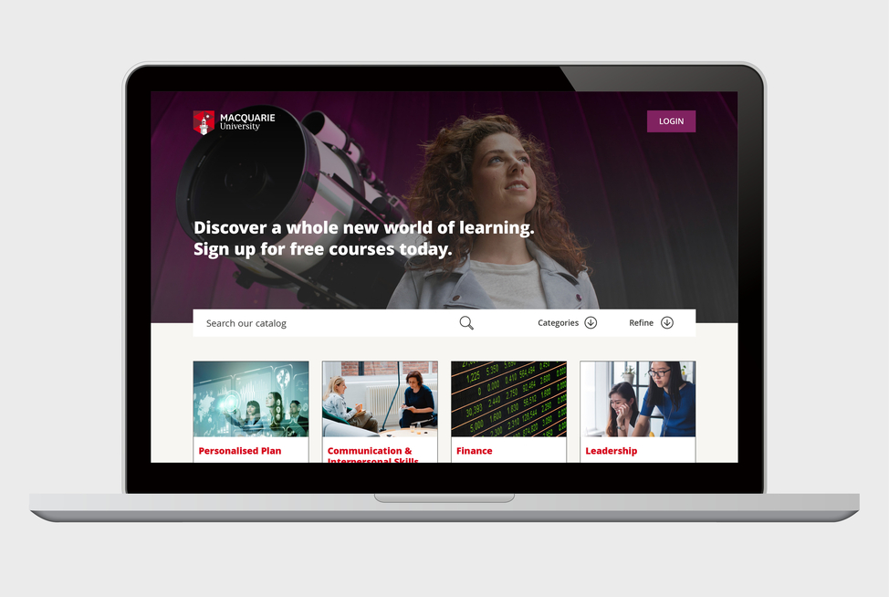 Macquarie University Canvas LMS - Catalog graphics